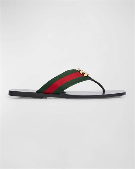 Gucci Men's Kika Thong Slide Sandals 